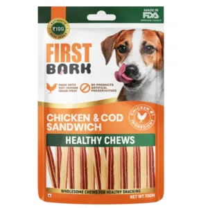 First Bark Jerky Chicken & Cod Sandwich (200g)