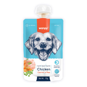 Wanpy Meat Paste for Dog Chicken, Carrot & Peas